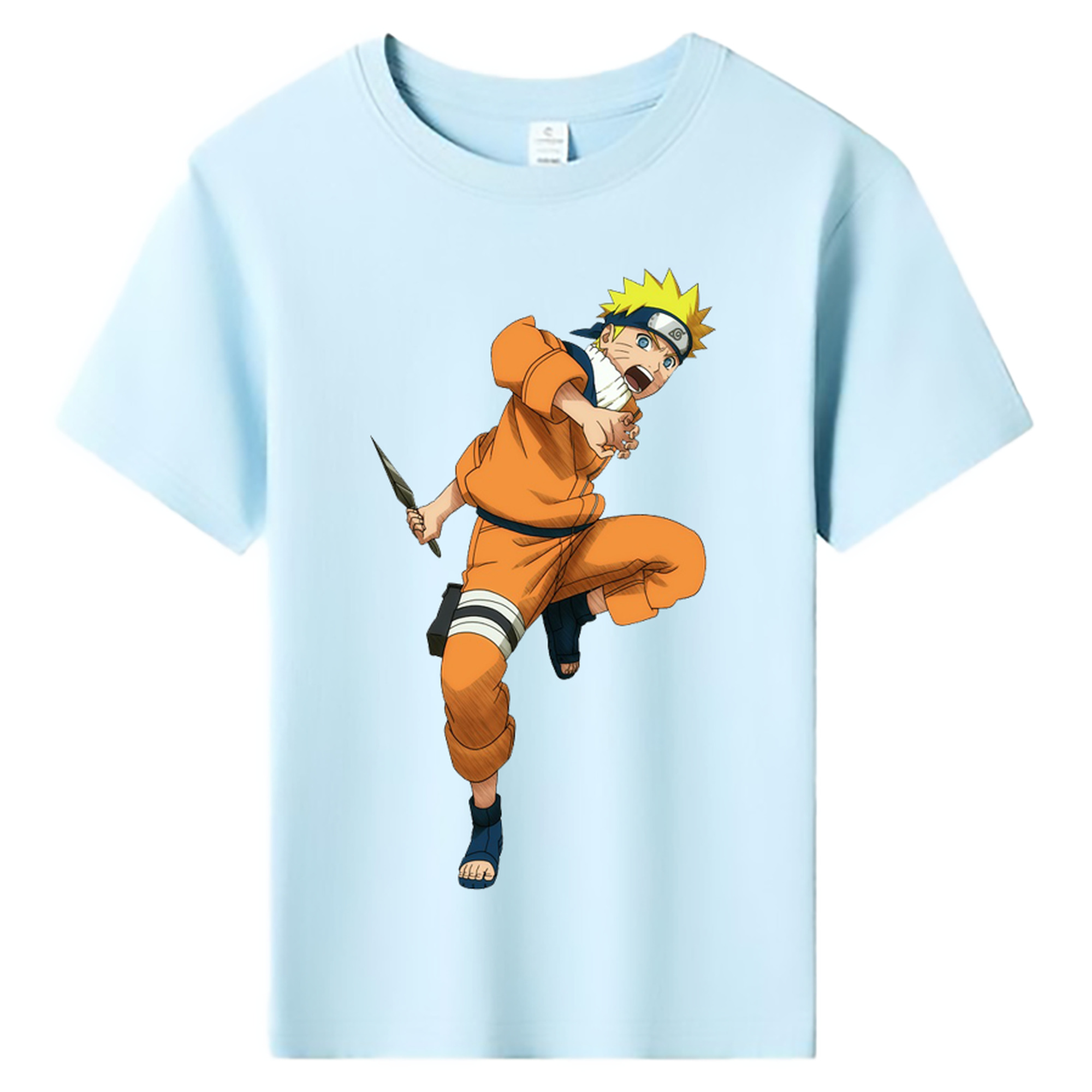 （画像用） NARUTO -ナルト- うずまき ナルト Uzumaki Naruto 綿100％キッズTシャツ（フロントプリント）